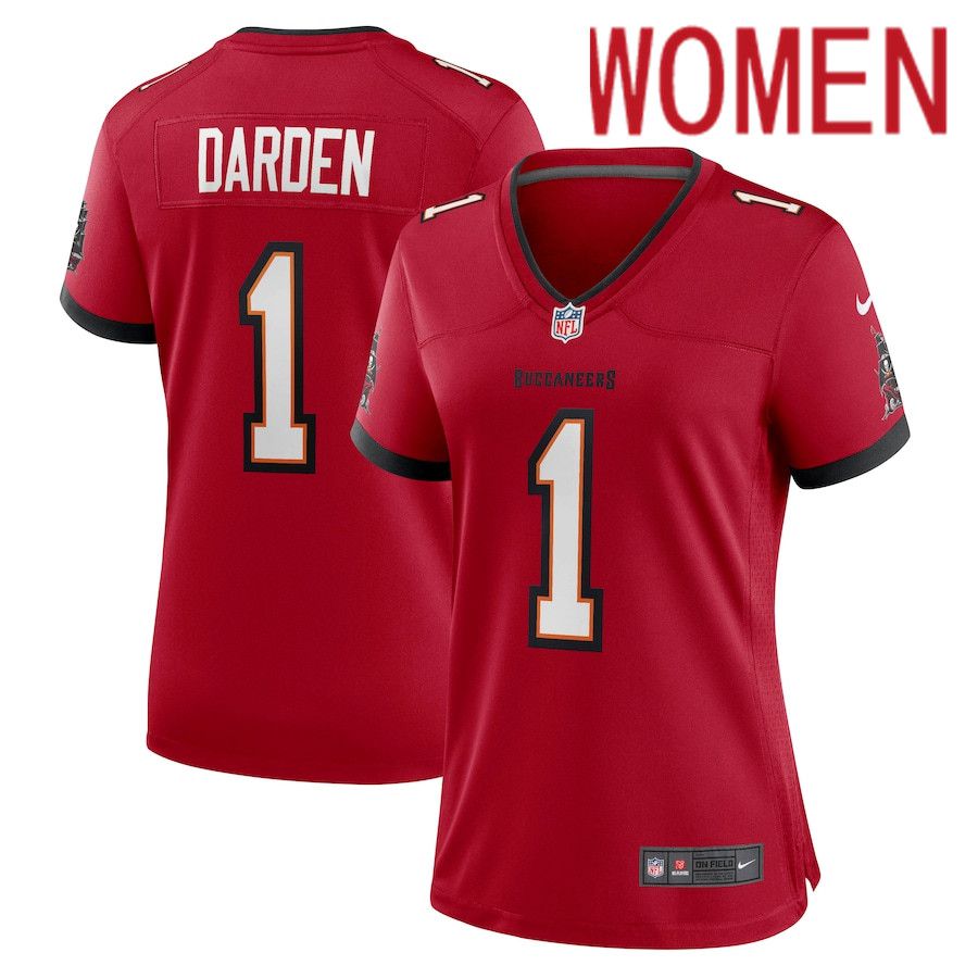 Women Tampa Bay Buccaneers 1 Jaelon Darden Nike Red Game NFL Jersey